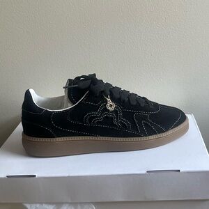 Brand new MAJE Black Suede Casual  Sneaker with Gum Sole original price 380